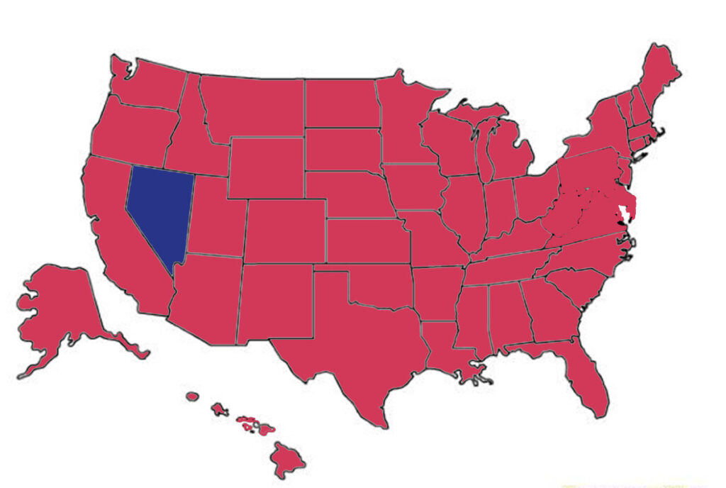 outline map of US